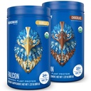 BIRDMAN Falcon Vegan proszku protein Organic, Stewia & Cukier wolny, Roślina oparta, Niskie węglowodory, Dairy Free, Keto, Non Whey, Probiotic, Pea Protein 124; Combo Pack: Vanilla & Czekoladowy Flavors - 20 Służenia Każdy