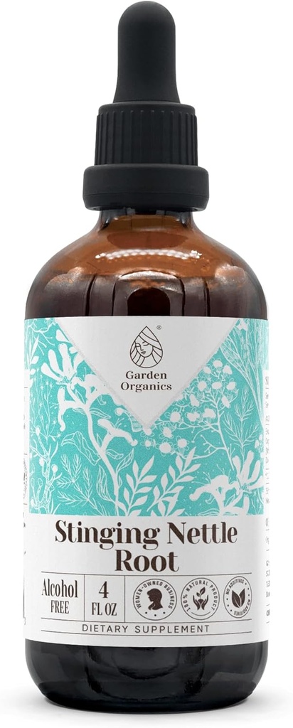 Stinging Nettle Root-Free Natural Tincture Extract, Immune System Booster, Płynne krople wykonane z 100% (4 fl oz)