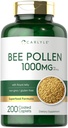 Carlyle Bee Pollen Supplement Amend124; 1000mg Amend124; 200 Caplets Amend124; z Royal Jelly i Bee Propolis Amend124; dla mężczyzn i kobiet Amend124; wegetarianin, Non-GMO, Gluten Free