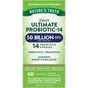 Probiotyk Prawdy Natury dla Kobiet i Mężczyzn 124; 50 Miliard CFU 124; 14 Struny Probiotyczne 124; 60 Kapsułki 124; Przyjazny stomach 124; 200mg Prebiotyki 124; Wegetariański, Non-GMO & Gluten