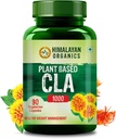 Himalajski Organics Organics Plant Based CLA 1000 Safflower Oil Extract Fat Burner Supplement Amendant 124; Immunitet Booster, Weight Management, Lean Muscle Mass 124; Good for Men and Women -90 Veg kapsułki