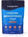 Luckycare Kreatyna Monowodzian - 5000 mg Czysty zmikronizowany Kreator - Kreatyna Proszek Wsparcie dla Siła i Wydajność - 100 Służenie, 500G