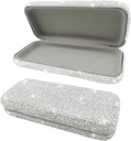 Bling Okulary przeciwsłoneczne Case, Shiny Diamond Okulary twarde Case Cute Okulary Case, Rhinestone Okulary dla kobiet