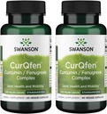 Swanson Controlled Release Curqfen Curcumin / Fenugreek Complex 60 Veg kapsułki (2 opakowania)