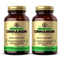 Solgar Cynamon - 100 Kapsułki warzywne, Opakowanie 2 - Full Potency (FP) - Non-GMO, Wegan, Gluten Free, Wolny od mleka, Kosher - 200 Wszystkich Sług