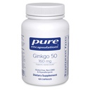 Czyste enkapsulacje Ginkgo 50 160 mg Xiv124; Ginkgo Biloba Suplement do wsparcia tlenu, krążenie krwi i łagodne problemy z pamięcią związane ze starzeniem się * Xiv124; 120 Kapsułki