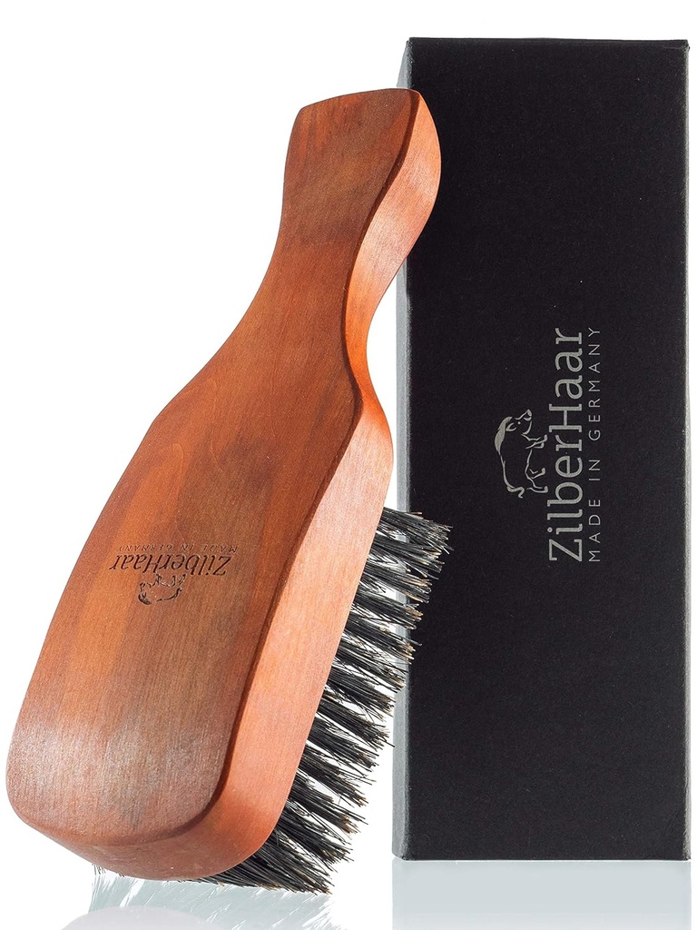 ZilberHaar Major Hair & Beard Brush for Men - Boar Bristles and Pearwood - All Beard and Hair Types - Made in Germany