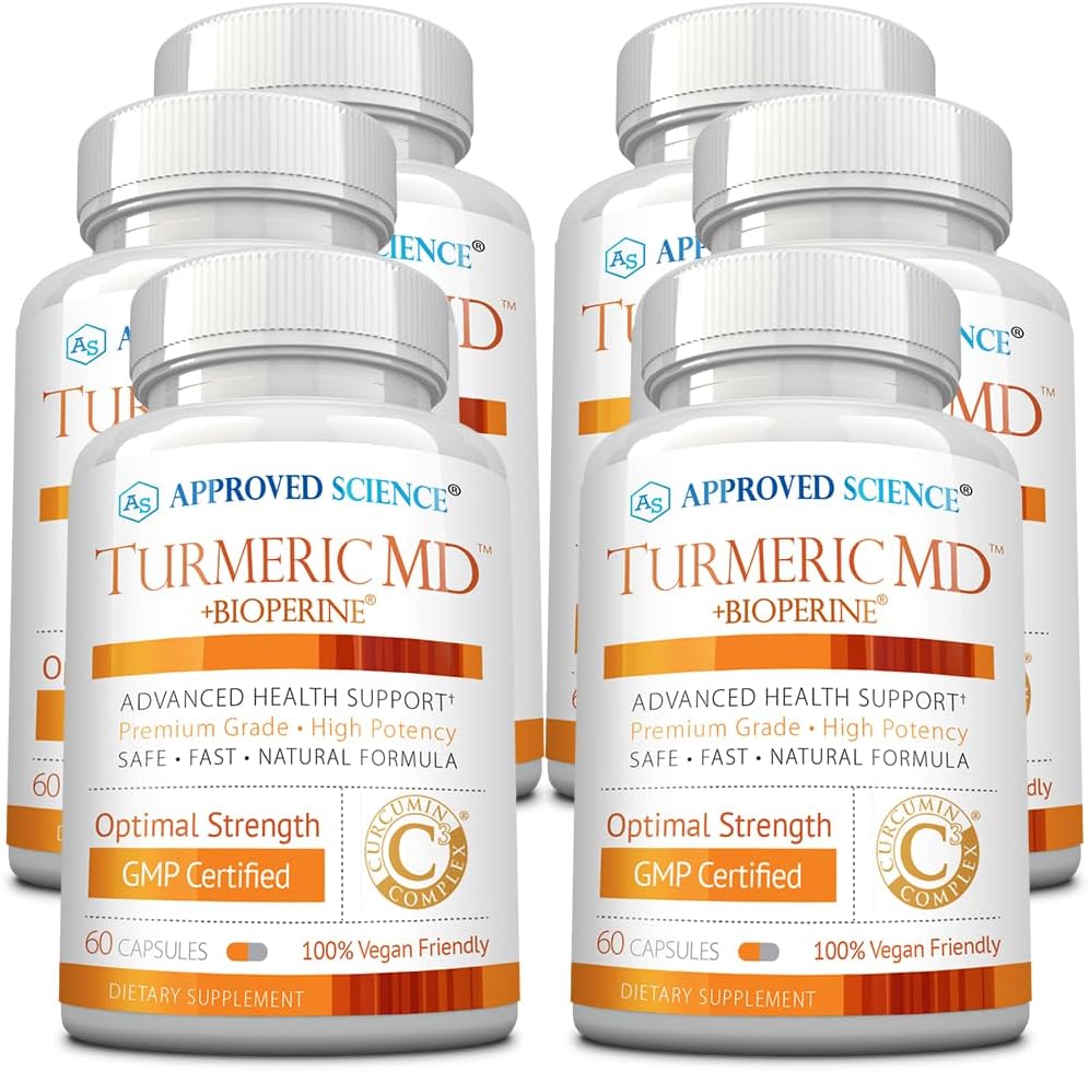 Zatwierdzony Science Turmeric MD - z BioPerine & 95% Znormalizowane kurkuminoidy Turmeric - 360 Kapsułki (6 miesięcy dostaw)