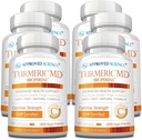 Zatwierdzony Science Turmeric MD - z BioPerine & 95% Znormalizowane kurkuminoidy Turmeric - 360 Kapsułki (6 miesięcy dostaw)