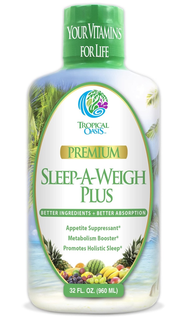 Sleep- A- Weigh Plus: 124; Liquid Sleep Multimineral: 124; Natural Sleep, Stress & Weigh Loss Aid: 124; w / Collagen, L- Carnitine, L- Lysine, Tonalin CLA, Apple Cider Vinegar, 5- HTP, Vitamin: 124; Non- GMO: 124; 32 Serv