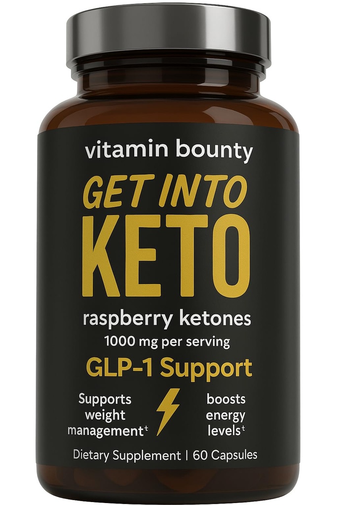 Witamina Bounty Premium Malina Ketones Suplement - Tabletki Keto dla utraty wagi - Promotes Ketosis & Metabolizm Wsparcie - Keto Diet Pomoc - Energy Boost dla kobiet i mężczyzn - 60 Kapsułki