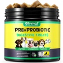 Probiotyki dla psów Digestive Health, Digestive Soft Chews dla psów, Probiotyki psów i Enzymy trawienne, 120 Dog Chews Omega-3 & 6, Witamina, Poprawa trawienia, Immunitet