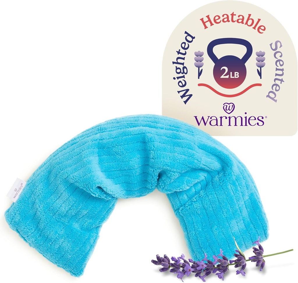 Ciepły Hot- Pak, Microwavable Neck Wrap - Ogrzewanie i chłodzenie pluszowe Pad dla relaksacji uspokajającej - Ważone i podgrzewane Ciepło szyi ze Scenariuszem Lavender - Kuchenka mikrofalowa Pad ciepła dla Aches & Pain - Niebieski