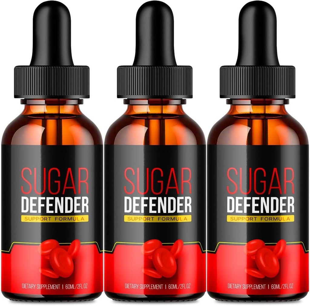 VIVE MD Sugar Defender Drops - Oficjalna formuła - Sugar Defender 24, Sugar Defender Liquid, Maksymalna moc Sugar Defender Suplement z Hawthorn Berry Organic, Sugar Defender Recenzje (3 Pack)