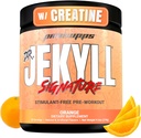 PROSUPPS Dr. Jekyll Signature Pre Workout Powder with Creatine - Free Stim- Precuting obsługuje głośność mięśni i wytrzymałość - Bez kawy Gym & suplementy fitness (Pomarańcza, 30 Służenia)
