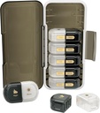 Cotygodniowy Pill Organizer 2 razy dziennie, Moisture- Dowód, Oddzielne Komory, PM Pill Box 2X 7 Dzień, Travel Pill Organizer for Pills / Olej rybny / Leki / Witamina / Suplementy (czarny + biały)