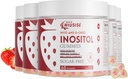 Inozytol Gummies, suplement inozytolu z Myo- Inozytol & D- Chiro Inozytol + Witamina D3, Ideal 40: 1 Stosunek, z Magnezu Glycinate 400mg, Wspiera regularny cykl dla kobiet, Wegan, 5 Pack