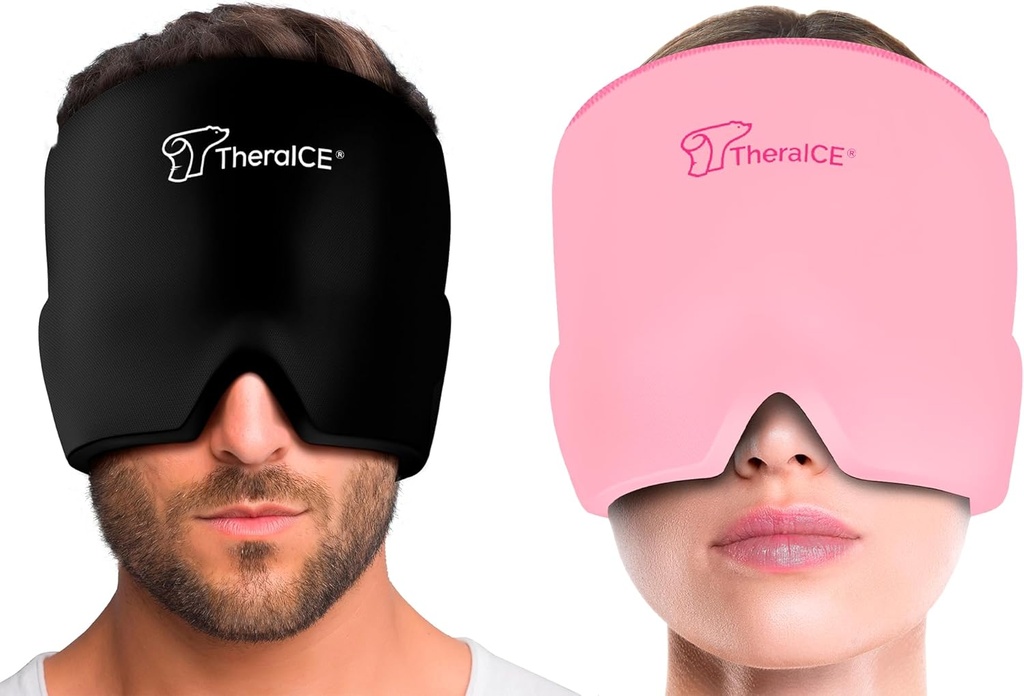 TheraICE Migrena Relief Cap, kojący ból głowy Lód Pack Maska Produkty, chłodzenie żel kapelusz, twarzy zimnej głowy kompresji do napięcia, Stres i kaca