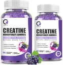 Jednowodzian Gummie Kreatyna Siła mięśni dla mężczyzn i kobiet, Energy Boost PreWork Supplement - Flavor Grape