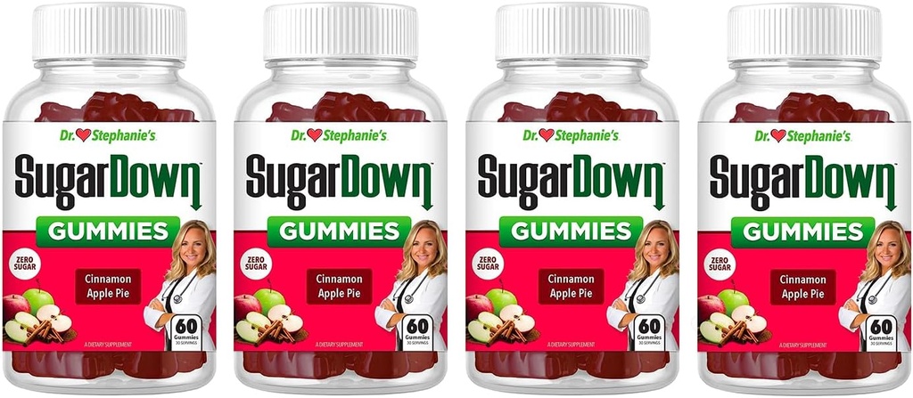 SugarDown Gummies Dr. Stephanie - Ceylon & Cassia suplement cynamonu - 4 Pack