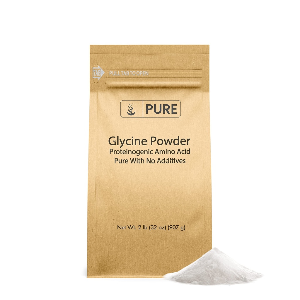 Czyste składniki pierwotne Proszek glicyny (2lb) Non-GMO, Nieistotny kwas aminooctowy, Bez alergen-
