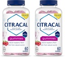 CITRACAL Suplement wapnia Gumiaki, Wapń do żucia z witaminą D3, Wspiera zdrowie kości, Wapnia żucia dla wieku 12 +, Naturalny aromat malinowy, 60 Hrabia (Opakowanie 2)