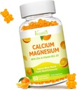 Gumie cynku wapnia z witaminą D3 i K2, Wysoka absorpcja Magnezu Glicynian potasu do immunologicznego i spokojnego nastroju, Wegan pomarańczowy Flavor 60 Gummies
