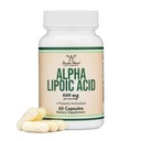 Alpha Lipoic Acid 600mg per Serving, 60 Kapsułek (Trial Party Tested, Non-GMO, Gluten Free, Vegan Safe) Pothent Antioksydant for Neuropathy and Cardiovical Health (Suplement ALA) by Double Wood