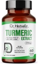 Dr HERBALISTA Kurkumina Kurkumina Ekstrakt 250mg - 60 Kapsułek Wegańskich 124; 10: 1 Ekstrakt = 2500 mg Surowych Kurkuminoidów 124; Znormalizowane dla Kurkuminoidów Biodostępnych 124; Naturalne wsparcie oparte na Plancie