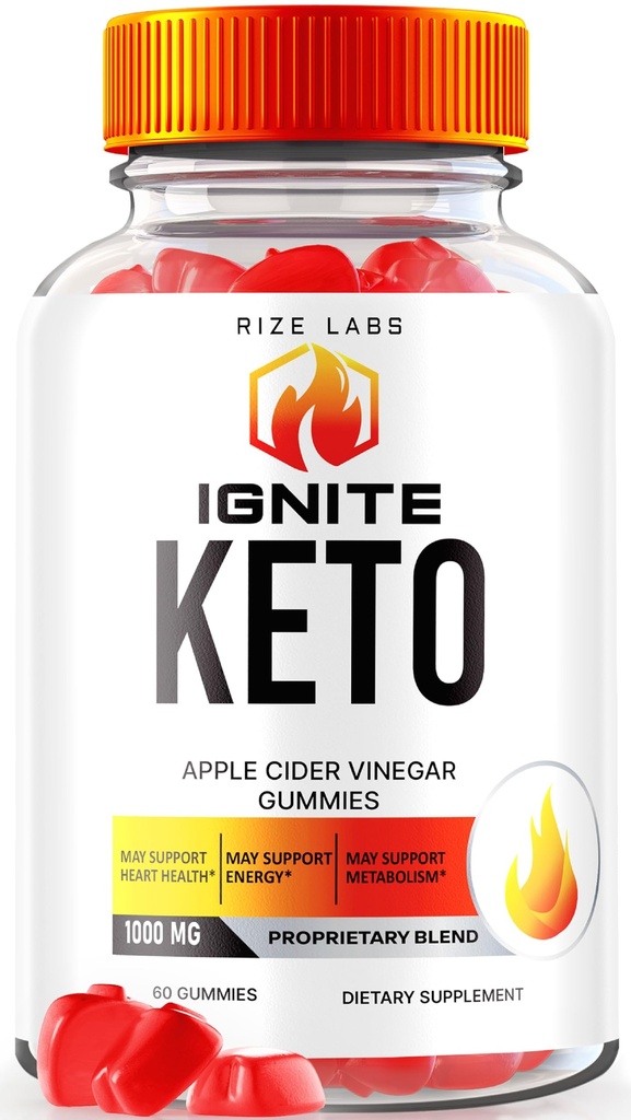 Rize laboratoria Ignite Keto ACV Gummies dla zaawansowanych utraty wagi, Keto Ignite Supplement (60 Gummies)