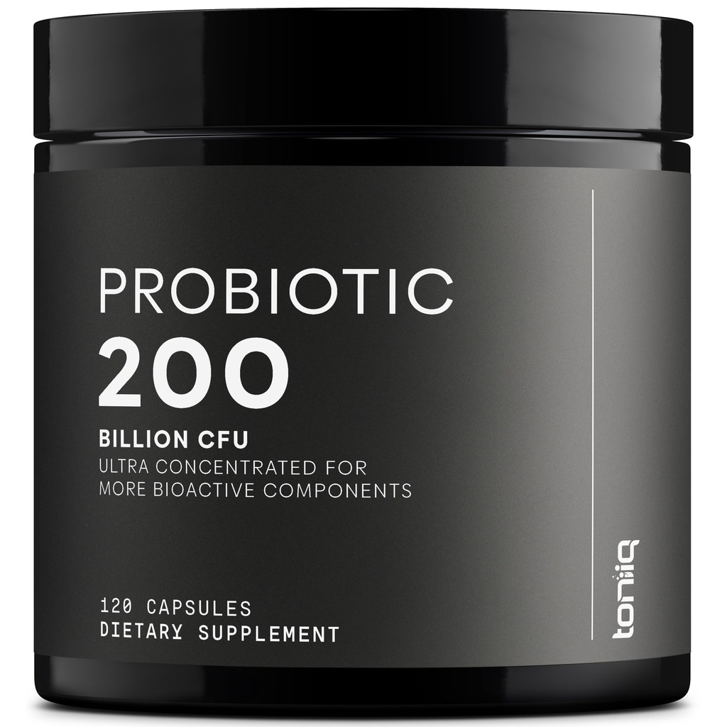 Toniiq 200 Miliard CFU Probiotic Supplement 30 Zweryfikowane Third-Party Tested Strains - w pełni Shelf- Stabilna formuła Probiotyki z prebiotycznym mieszanką - Rozszerzone Kapsułki uwalniania