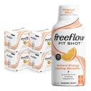 Freeflow Fit Energy Shots, Orange Slice, Natural Cafeline Boost z L-theanine, Ginseng, Witaminy, Prebiotyki, Elektrolity (24 Count, 2oz Shots)