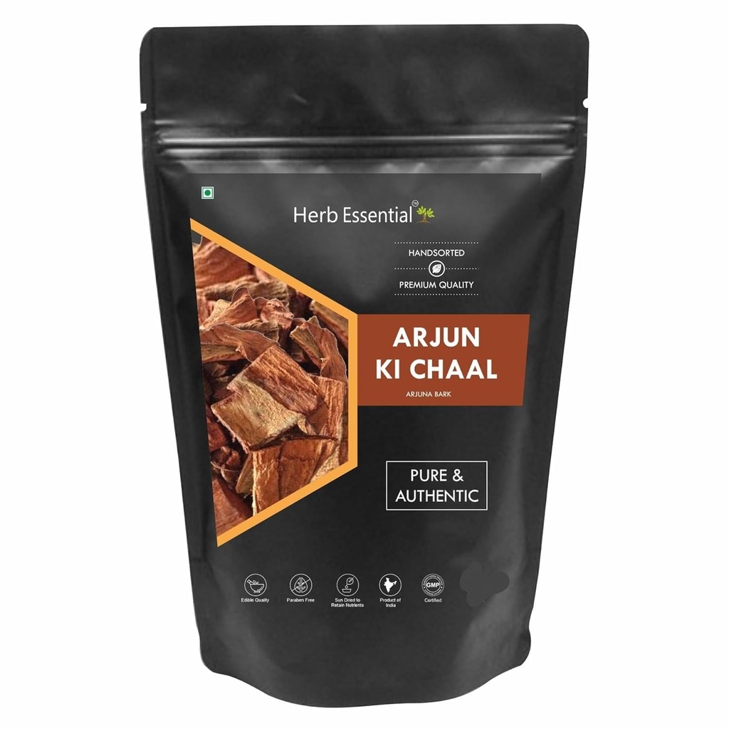Arjun ki Chaal- Raw, Terminalia Arjuna Bark; Surowy Suchy Organiczny Arjun Tree Bark, Sun Suszony 200 gm