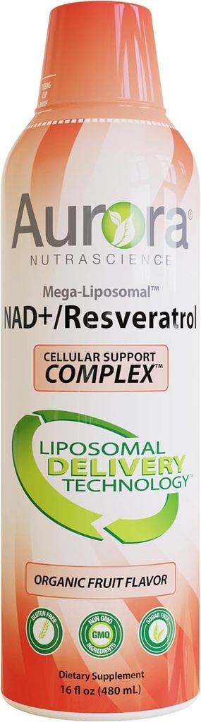Vida Lifescience Liposomal NAD + Liquid Supplement with Resveratrol - 32 Servings - Obsługuje energię komórkową i funkcje metaboliczne - Wegan, Gluten- Free, Non-GMO