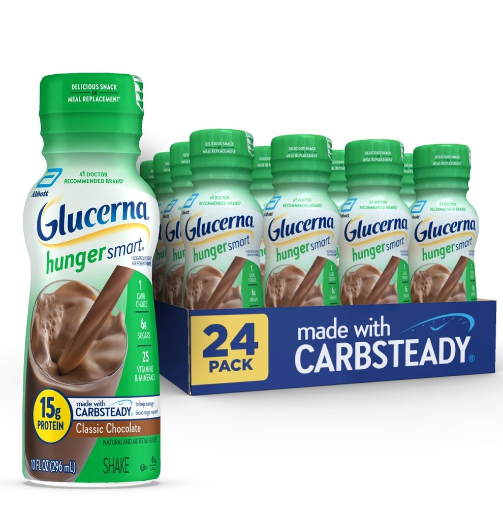 Glucerna Glucerna Smart Cukrzyca Pielęgnacja Shake, Classic Chocolate, Cukrzyca Cukru Cukru Cukru Cukru Cukru Cukru Cukru Cukru Cukru Cukru Cukru Cukru Cukru Cukru Cukru Cukru Cukru Cukru, 15 g, 180 Kalorii, Gotowy do picia, Butelka 10- Fl- oz, 24 Pack