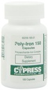 Suplement diety - Kapsułki Poly Iron 150 mg (100 kapsli na butelkę) przez Cypress Pharmaceutical # 185- 01 (2 butelki po 100 kapsli)