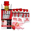 Labrada Lean Body Ready- to- Drink Strawberry Protein Shake, 40g Protein, Whey Blend, 0 Sugar, Gluten Free, 22 Vitamin & Minerals, 17 Ounce (Recycling Carton & Lid - Pack of 12) LABRADA