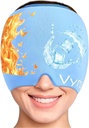 Migrena Relief Cap Miracle Ból głowy Relief Cap360 Hot & Cool Headache Cap Soothing Odorless Gel Ice Head Wrap Ulepszony Migrena Cap dla napięcia, Stres i Sinus (Niebieski)
