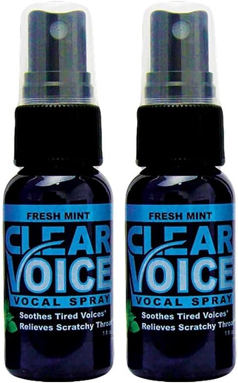 Clear Voice Ural Throat Smaring Clarity Soothing Odkurzacz Moisturizer Relief Vocal Eze Reducer Booster Treatment, Made in USA, Fresh Mint Flavor (2 Pack)