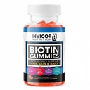 INVIGOR8 Gumiaki z biotin 10000mcg do 124; Naszyjniki ze skóry włosów Vitamin suplement do biotin dla kobiet mężczyzn i dzieci 5000mcg x2 do 124; Wegan Kosher Halal do 124; Strawberry Flavor do 124; 60