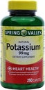 Spring Valley Potasu 99 mg z Glukonianu potasu 595 mg (250 Count)