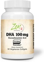 Suplementy Zen - Neuromins DHA 100 Mg - Vegan & Algae Sourced DHA Supplement Supports Eye Health, Heart Health, and Optimal Wellness 30- Vegecaps