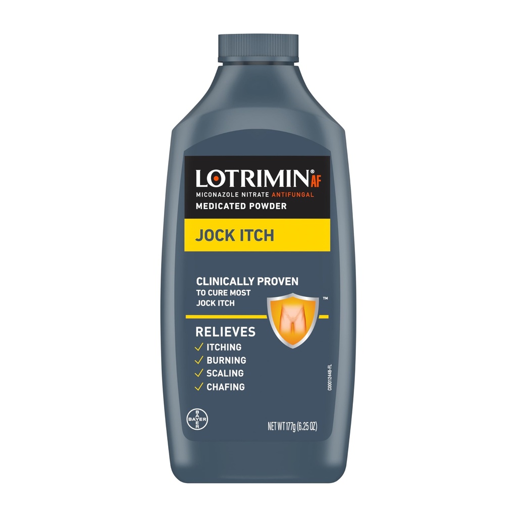 Lotrimin Antygrzybiczy Jock Itch Proszek leczniczy z Miconazolem azotan, Jock Itch Leczenie dla mężczyzn, kobiet i dzieci w wieku 2, 6.25 Oz Butelka