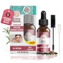 GuruNanda Natural Castor Oil Eyelash Enhance Serum z olejkiem rozmarynu - Prosznik do pędzla i 5 Pipet, Pomaga naturalny wzrost włosów dla brwi i brody, 2 Fl Oz