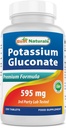 Najlepszy naturalny Glukonian potasu suplement 595 Mg tabletka, 250Count