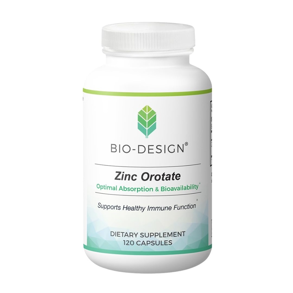 Cynk Orot - Biodostępny Chelated Suplement Mineralny - 20 mg na Capsule- Wspomaga immunologiczne i Metaboliczne Zdrowie - Vegan Friendly - 120 Kapsułki