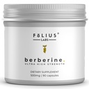 Czysta etykieta Berberine HCl 97% - Klinicznie badany Ultra High Strength Pure Berberine 500 mg Suplement - Bezglutenowy - 90 Kapsułki