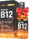 B12 Spray płynny - Witamina B12 Krople dla energii i nerwów Funkcje - Wsparcie mózgu, pamięci, nastrojów, układu immunologicznego z B12 Podjęzykowe witaminy - Maksymalna moc Vegan B12 Suplement - 2 Fl Oz