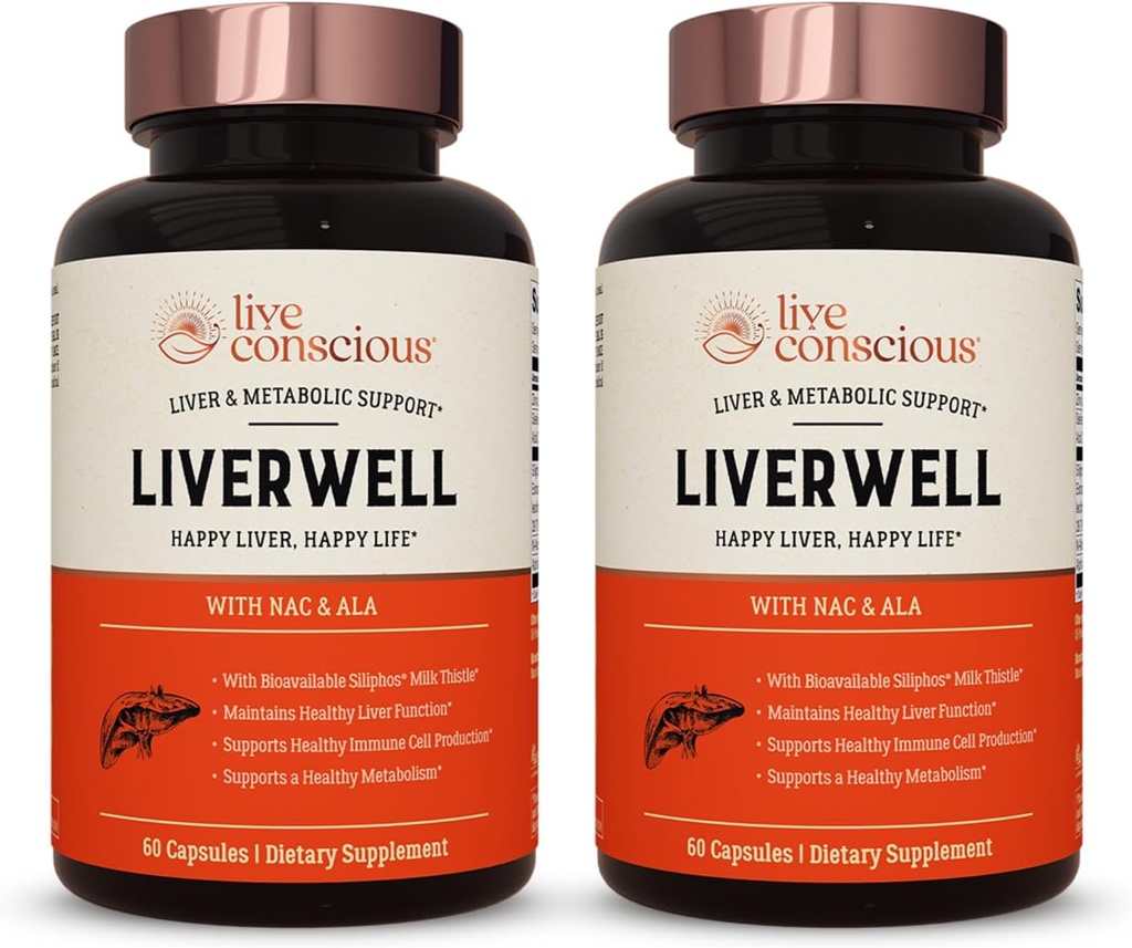 Endo Well Liver Cleanse, Odmładzanie, Wsparcie Metaboliczne - Suplement do Wątroby dla Zdrowia wątroby w / Wysoce Biodostępny ekstrakt z cieśni mleka, N- Acetylo Cysteina, Kwas Lipowy alfa, Cynk, Selen - 2 opakowania