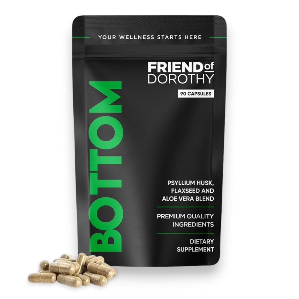 Dół Fiber Supplement for Effordless Prep Time - Pomaga Promować Regularność Digestive - Pyllium Husk Based - dla mężczyzn, którzy na dole, 90 Kapsułki